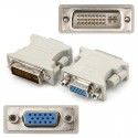 Adaptador DVI-I 24+5 macho Para VGA HD15 SUB-D fêmea
