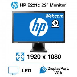 Monitor Profissional LED HP EliteDisplay E221c | 22| 1920 x 1080 FULL HD HD com webcam