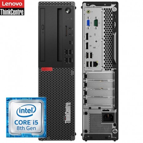 Lenovo Desktop Profissional de alto Desempenho|Intel® Hexa Core™ i5-8500|8ª Geração|256GB SSD|DDR4| Windows Pro