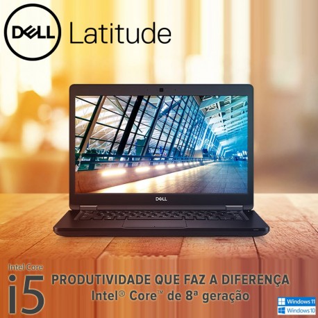 Portátil Profissional DELL Latitude E5490|Intel® Quad Core™ i5-8250U|8ªGeração|SSD|8GB DDR4|Windows PRO|