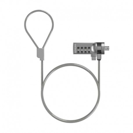 Cadeado de Segurança p/ Portáteis|Antirroubo|1.5m|Lock Secret (Combinação / Código)|Aço galvanizado