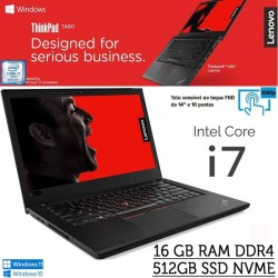 Ultrabook Lenovo Thinkpad T480S|Touch|8ª Geração|Intel® Core™ i7-8650U|16GB DDR4|512GB SSD NVME|Win Pro