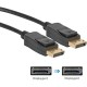 Cabo vídeo DisplayPort V1.2 4K (Alta Definição) 1,80m - Preto