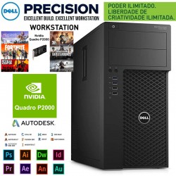 Workstation Pro Dell Precision|Intel® Quad Core™ i5-6500|6ª Geração|16GB RAM DDR4|240GB SSD|NVIDIA Quadro P2000-4GB Win pro