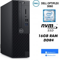 PC Profissional Dell Optiplex 3060 DT|Intel® Hexa Core™ I7-8700|8ª Geração Coffee Lake|500GB NVME SSD|16GB RAM DDR4|WinPro