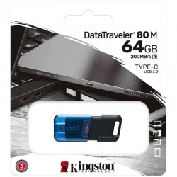 Pen Drive Kingston DataTraveler 80 M 64GB USB 3.2 Type C