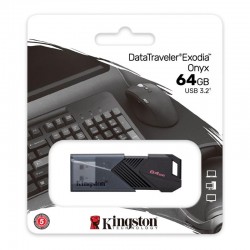 Pen Drive Kingston DataTraveler Exodia Onyx USB 3.2 Gen1 64GB Preta