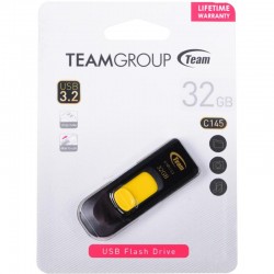 Pendrive Team Group 32GB USB3.2 Gen1 Preto, Amarelo