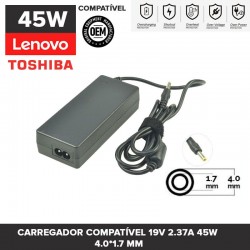 Carregador para Compativel Toshiba Portege Z10T, Lenovo Yoga 310-14 | 45 W |19 V| Compatível-OEM