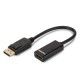 Cabo Adaptador DisplayPort para HDMI tipo A com Bloqueio Macho/Fêmea 15cm