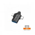 Adaptador OTG USB-C e Micro a USB 3.0