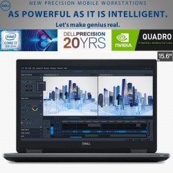 Estação Trabalho Dell Precision 7530 Poderoso Intel® i7-8850H, 256GB NVME SSD, 16GB DDR4 Nvidia Quadro P1000 4GB, Vinil