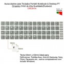 Teclas Autocolantes para Teclados Portátil & Desktop PT Cinzento (Vinil de Alta Qualidade|Duráveis) 13x13mm