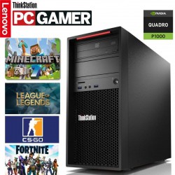 PC Gaming Starter "Low Cost Gaming" Lenovo Intel Xeon E3-1220V5 256GB SSD 16GB RAM Nvidia Quadro P1000 - 4GB GDDR5 WinPro