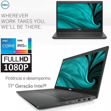 Portátil DELL Latitude 14 (3420) FHD Intel Quad Core I5-1145G7 11ªGeração, 256GB NVME SSD, 8GB RAM DDR4, WinPro
