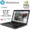 HP ZBOOK 17 G3 MOBILE WORKSTATION FHD Quad Core I7-7820HQ 16GB RAM 256GB SSD NVIDIA P3000 6GB WinPro [A-]