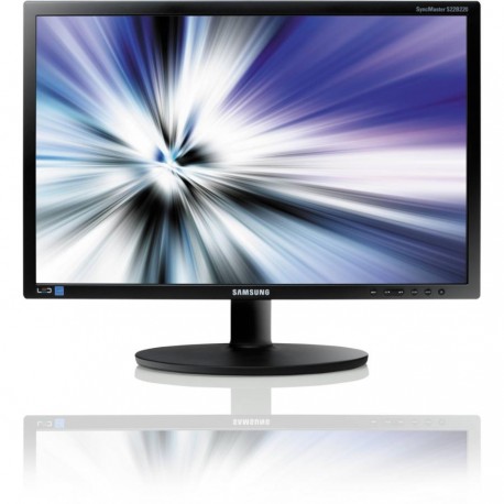 Monitor Profissional Samsung S19B220B 19" LED HD (1366x768), 5ms, VGA, DVI-D, 16:9, 250 cd/m², 1000:1, Preto, para Escritório